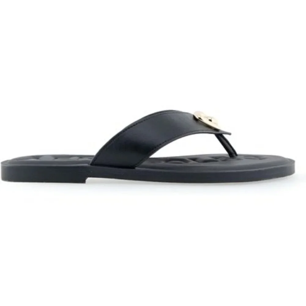 NIB Aerosoles Women’s Galen Flip-Flop – Black Faux Leather, Size 7M